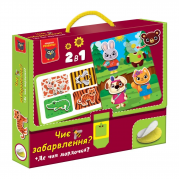 Гра розвиваюча з липучками Чиє забарвлення Де чия мордочка